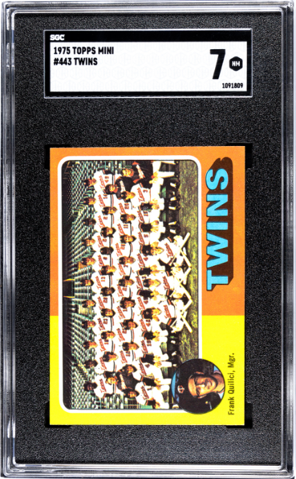 1975 Topps Mini #443 Twins SGC 7