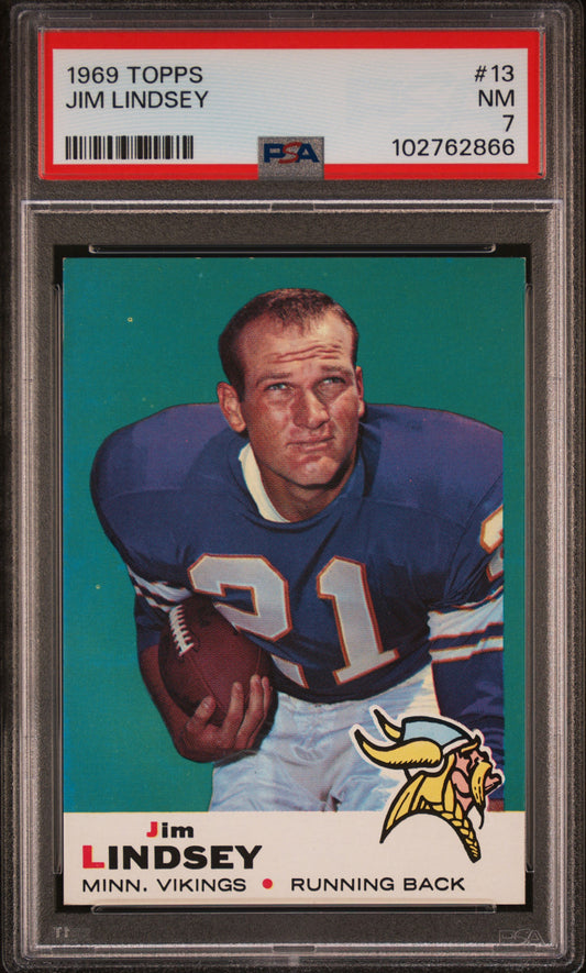 1969 Topps #13 Jim Lindsey PSA 7
