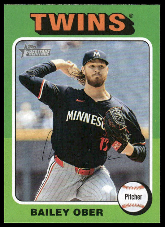 2024 Topps Heritage #536 Bailey Ober Minnesota Twins