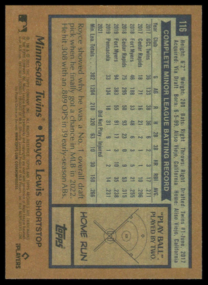 2022 Topps Archives #116 Royce Lewis Minnesota Twins Rookie