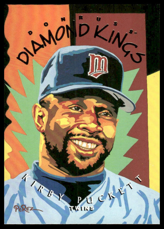 1995 Donruss #DK-19 Kirby Puckett Minnesota Twins Diamond Kings