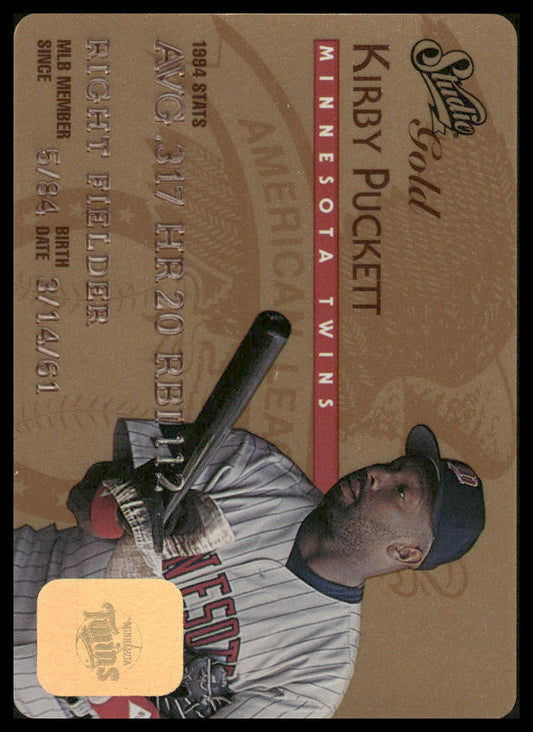 1995 Studio #22 Kirby Puckett Minnesota Twins Gold