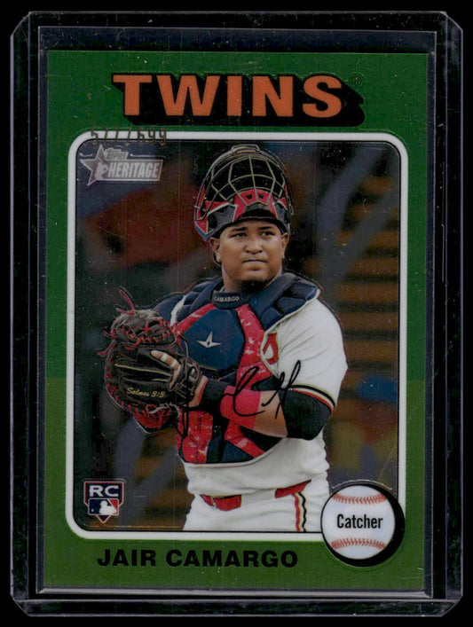 2024 Topps Heritage #633 Jair Camargo Minnesota Twins Rookie #/699 Chrome