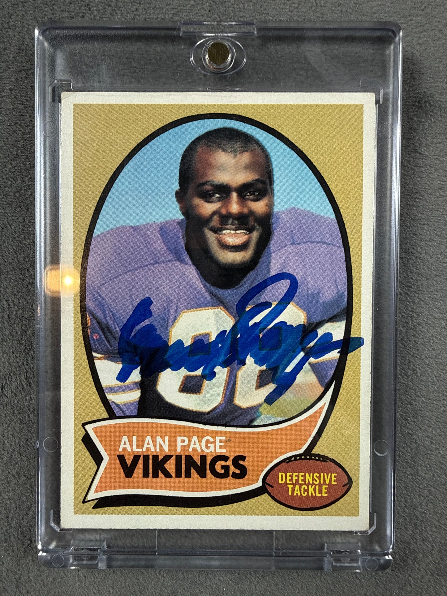 1970 Topps #59 Alan Page Rookie Card Autographed Beckett Authentication