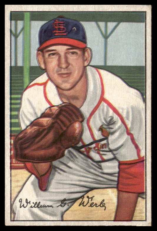 1952 Bowman #248 Bill Werle St. Louis Cardinals (Pin Hole)