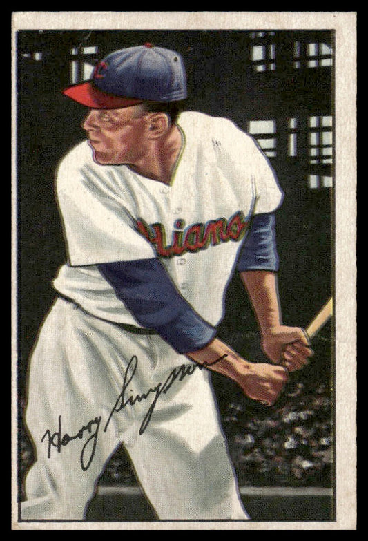 1952 Bowman #223 Harry Simpson Cleveland Indians Rookie (Pin Hole)