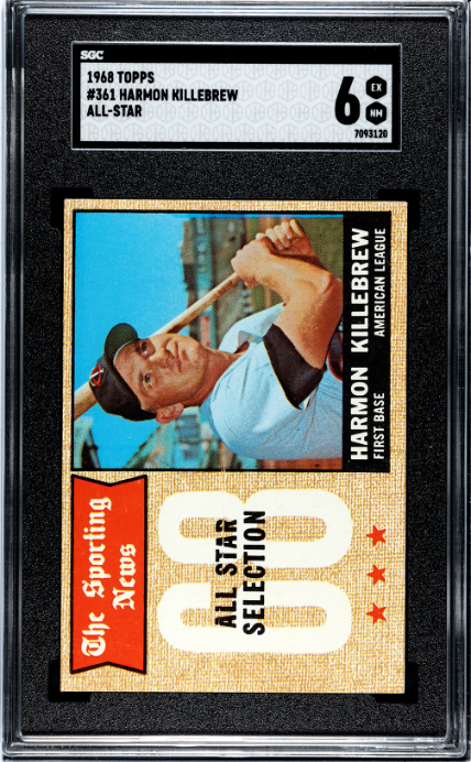 1968 Topps #361 Harmon Killebrew Minnesota Twins All-Star SGC 6 EX-NM