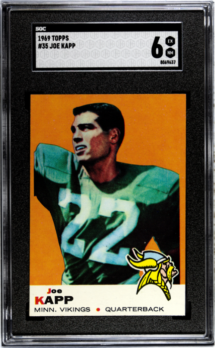 1969 Topps #35 Joe Kapp Minnesota Vikings SGC 6 EX-NM
