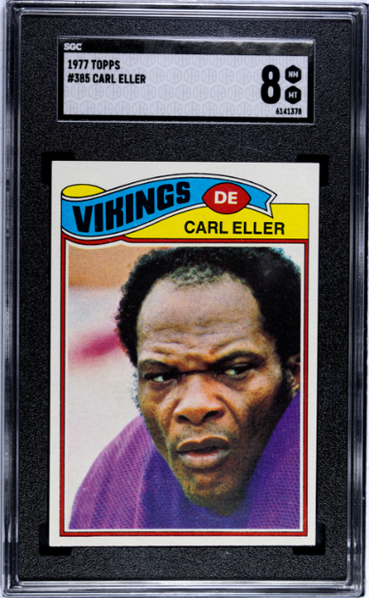 1977 Topps #385 Carl Eller Minnesota Vikings SGC 8 NM-MT