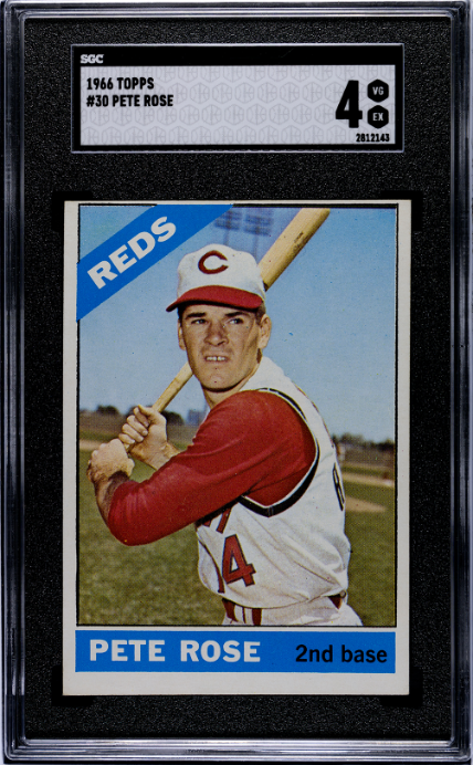 1966 Topps #30 Pete Rose Cincinnati Reds SGC 4