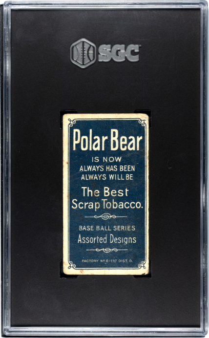 1909-11 Polar Bear (T206) Jimmy Collins Minneapolis Millers (HOF) SGC 1.5