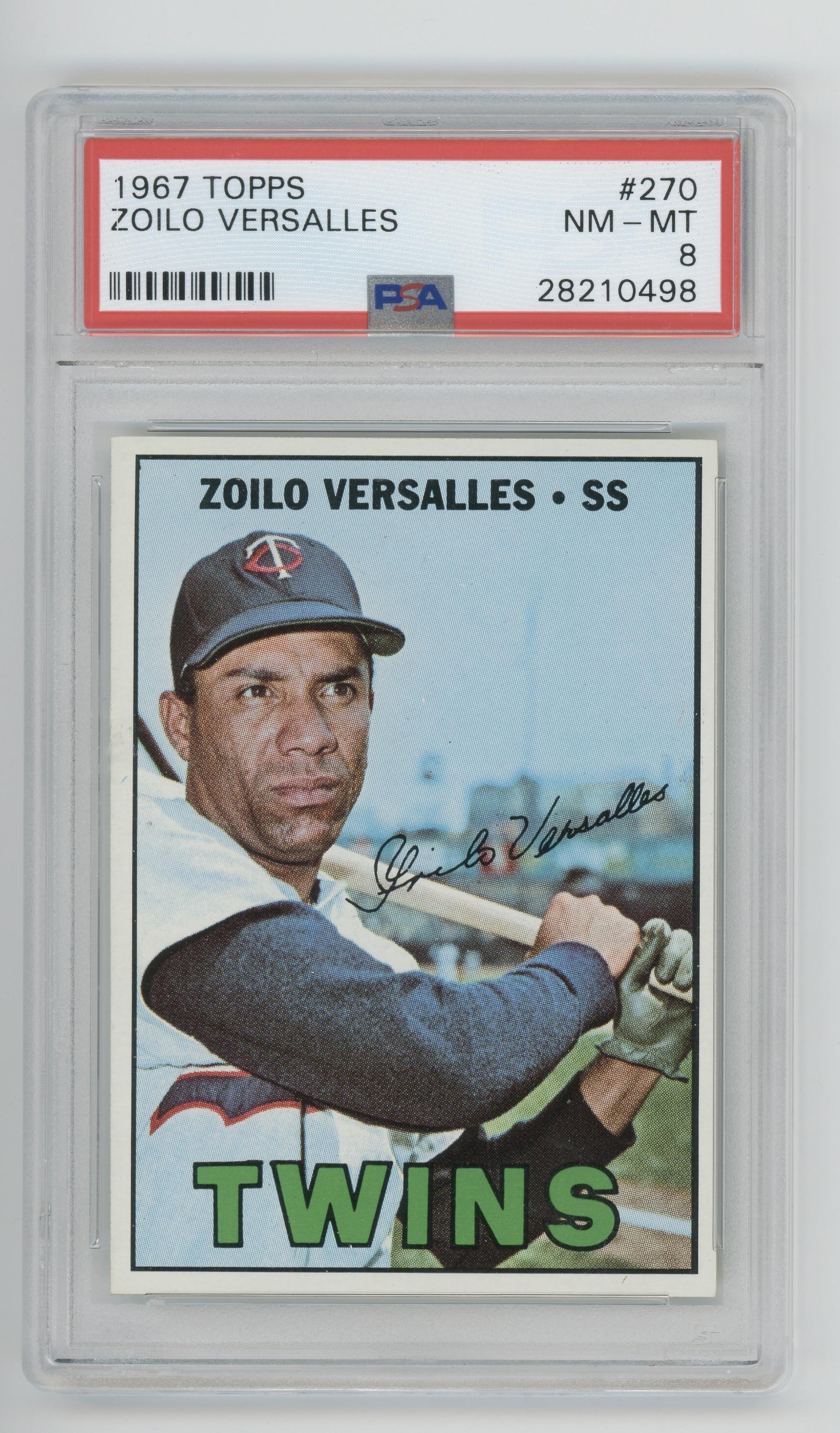 1967 Topps #270 Zoilo Versalles Minnesota Twins PSA 8 NM-MT