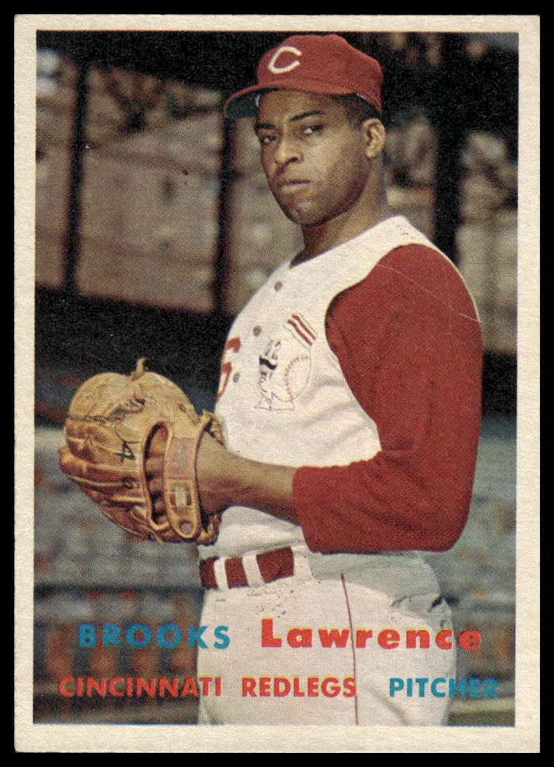 1957 Topps #66 Brooks Lawrence Cincinnati Redlegs EX-NM Centered