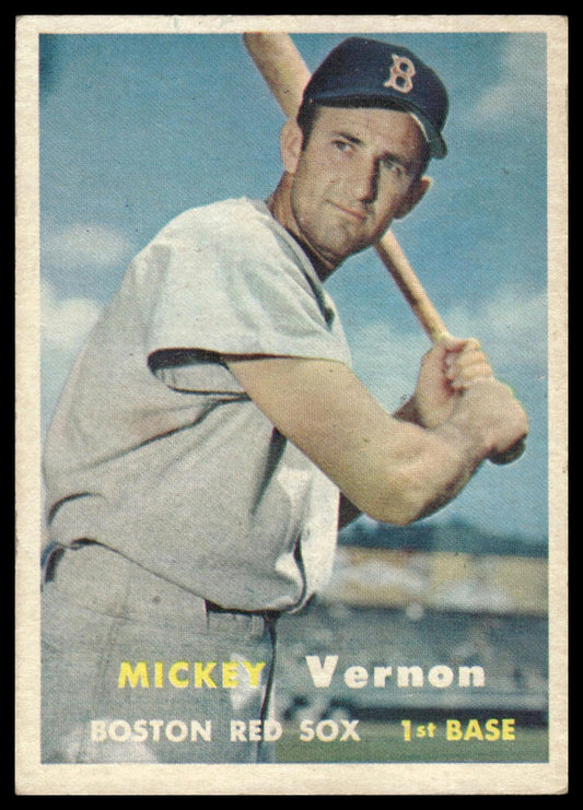1957 Topps #92 Mickey Vernon Boston Red Sox Excellent