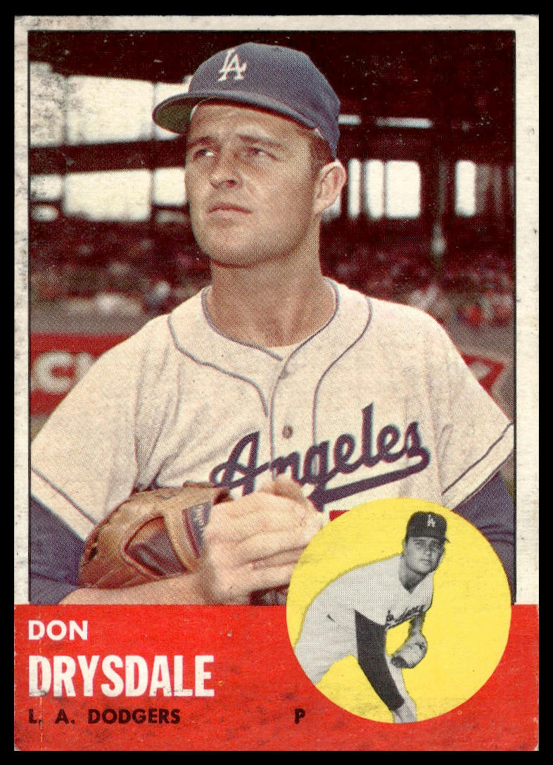 1963 Topps #360 Don Drysdale Los Angeles Dodgers Good/Very Good