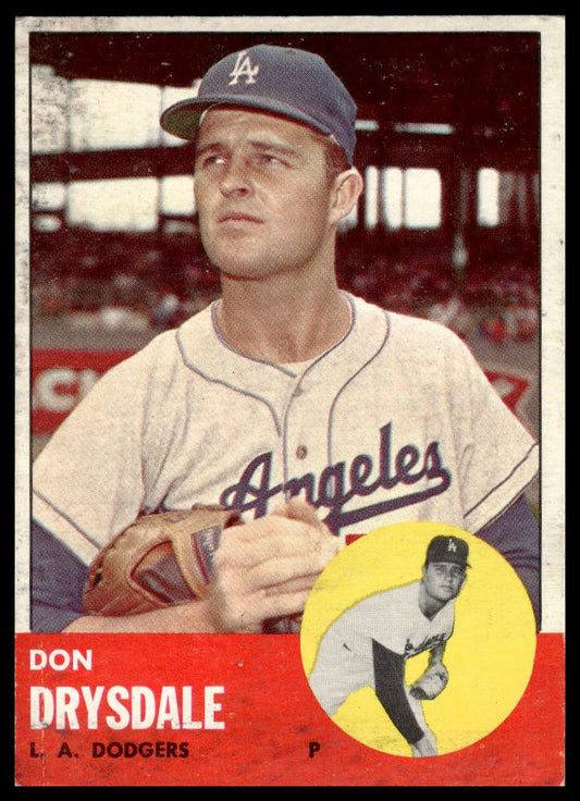 1963 Topps #360 Don Drysdale Los Angeles Dodgers Good/Very Good