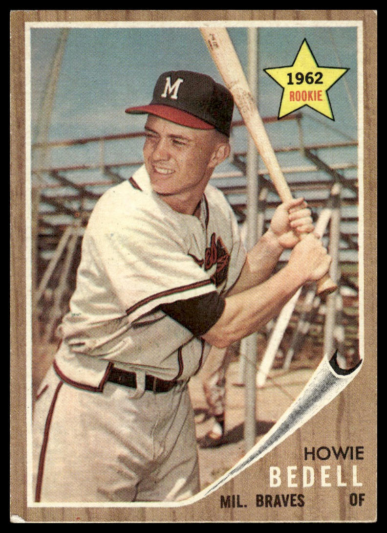 1962 Topps #76 Howie Bedell Milwaukee Braves VG-EX