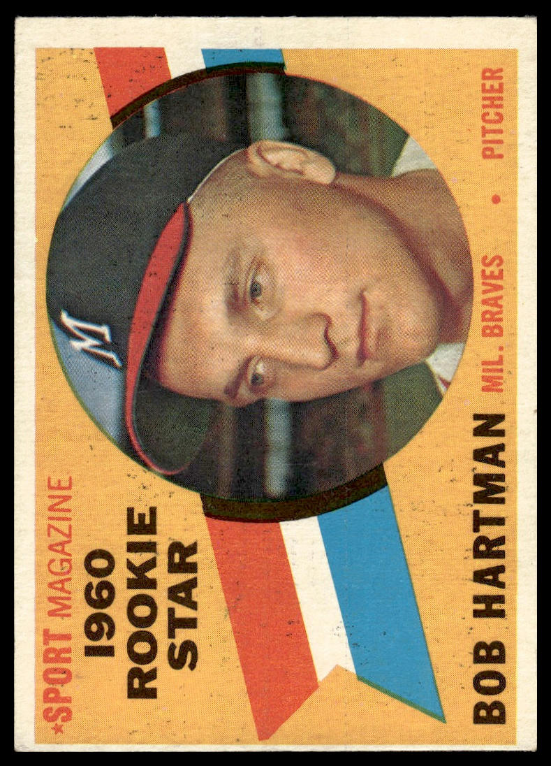 1960 Topps #129 Bob Hartman Milwaukee Braves Very Good
