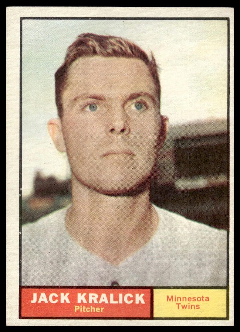 1961 Topps #36 Jack Kralick Minnesota Twins Rookie Excellent