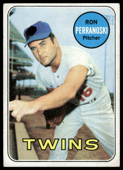 1969 Topps #77 Ron Perranoski Minnesota Twins Airbrushed Very Good