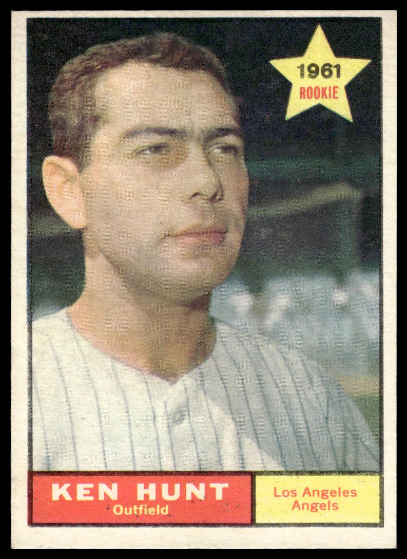 1961 Topps #156 Ken Hunt Los Angeles Angels Excellent