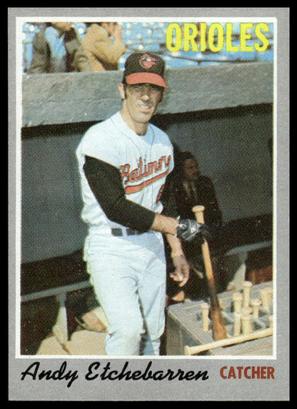 1970 Topps #213 Andy Etchebarren Baltimore Orioles Excellent