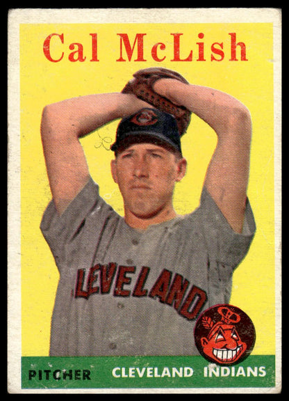 1958 Topps #208 Cal McLish Cleveland Indians Good