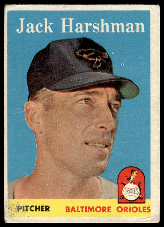 1958 Topps #217 Jack Harshman Baltimore Orioles Good