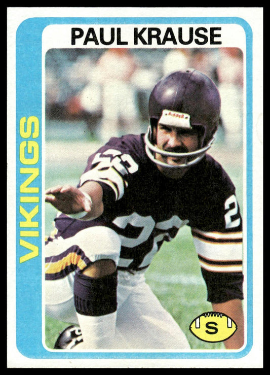 1978 Topps #378 Paul Krause Minnesota Vikings EX-NM