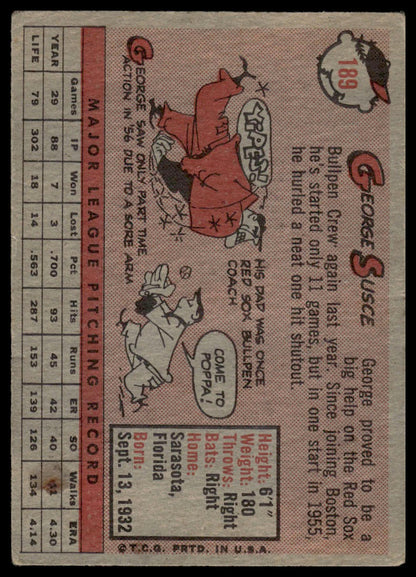 1958 Topps #344 Bob Porterfield Boston Red Sox Good