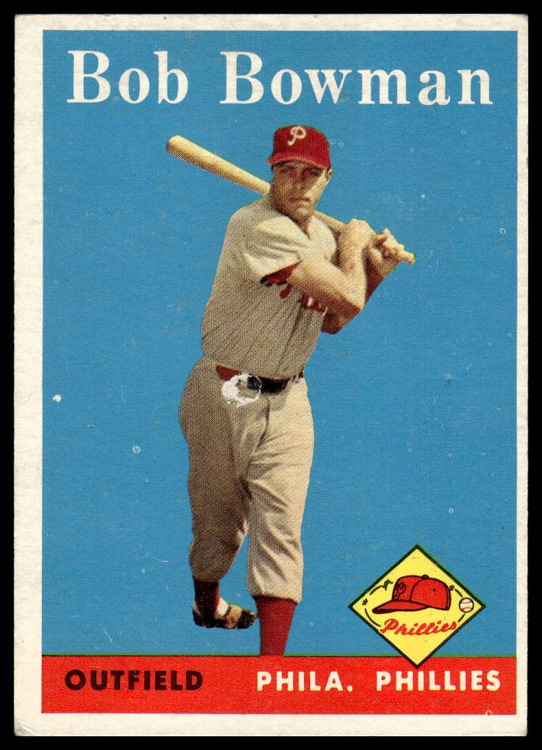 1958 Topps #415 Bob Bowman Philadelphia Phillies Fair