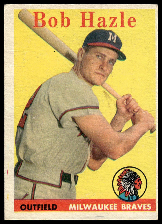 1958 Topps #83 Bob Hazle Milwaukee Braves Rookie Very Good
