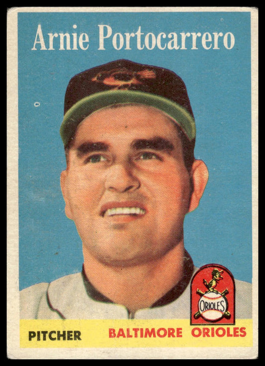 1958 Topps #465 Arnie Portocarrero Baltimore Orioles Very Good