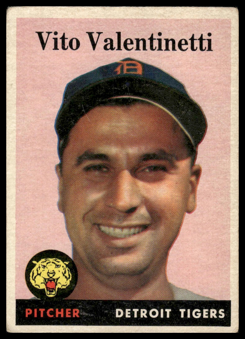 1958 Topps #463 Vito Valentinetti Detroit Tigers Very Good