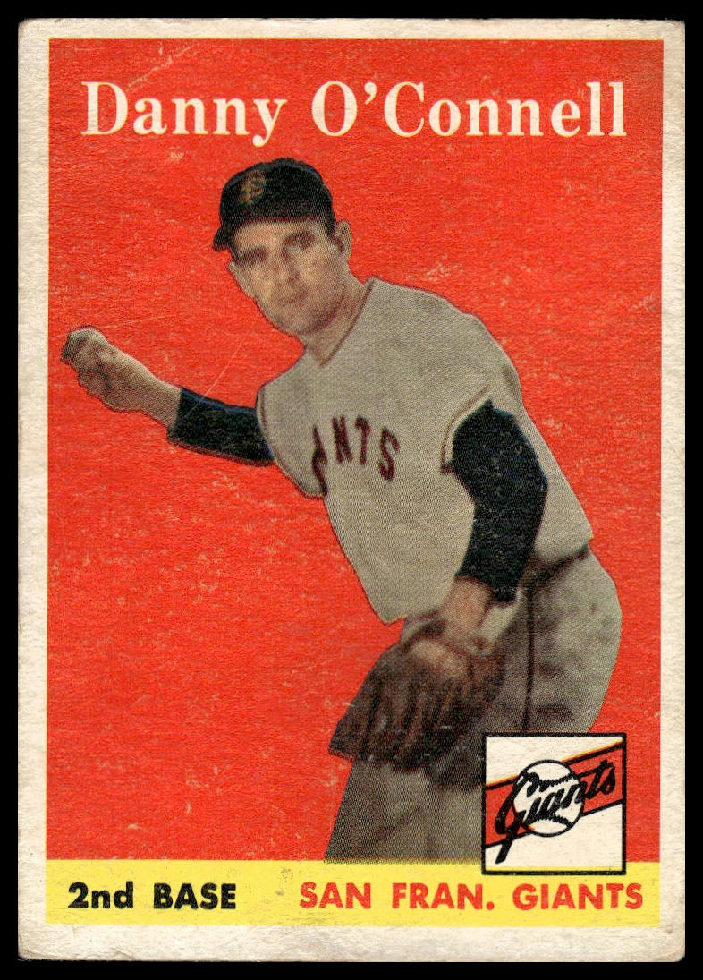 1958 Topps #166 Danny O'Connell San Francisco Giants Very Good