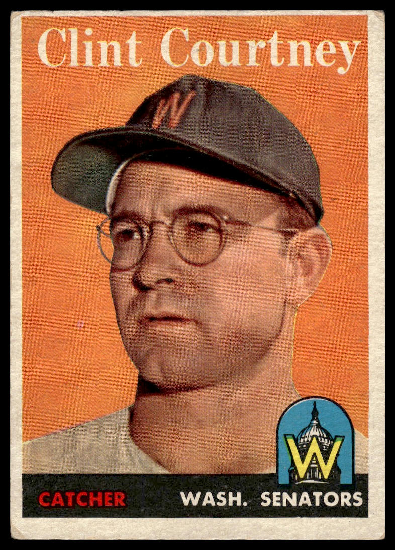 1958 Topps #92 Clint Courtney Washington Senators Very Good