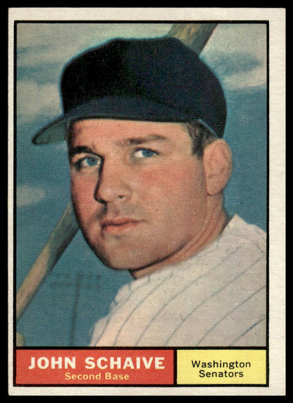 1961 Topps #259 John Schaive Washington Senators Rookie VG-EX