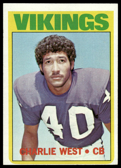 1972 Topps #53 Charlie West Minnesota Vikings Rookie Excellent