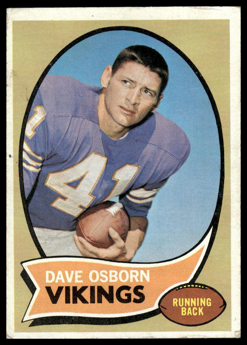 1970 Topps #147 Dave Osborn Minnesota Vikings Very Good