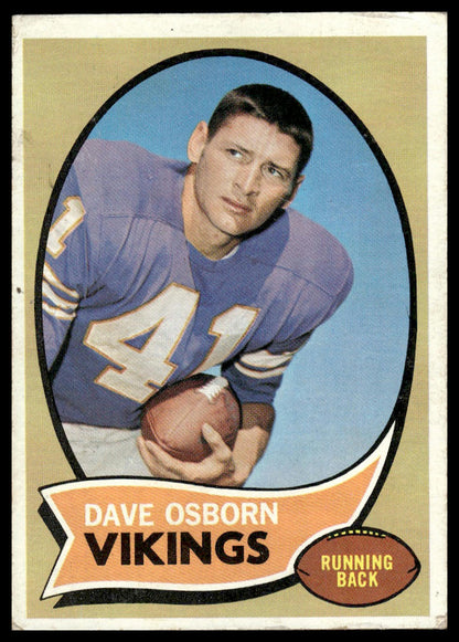 1970 Topps #147 Dave Osborn Minnesota Vikings Very Good
