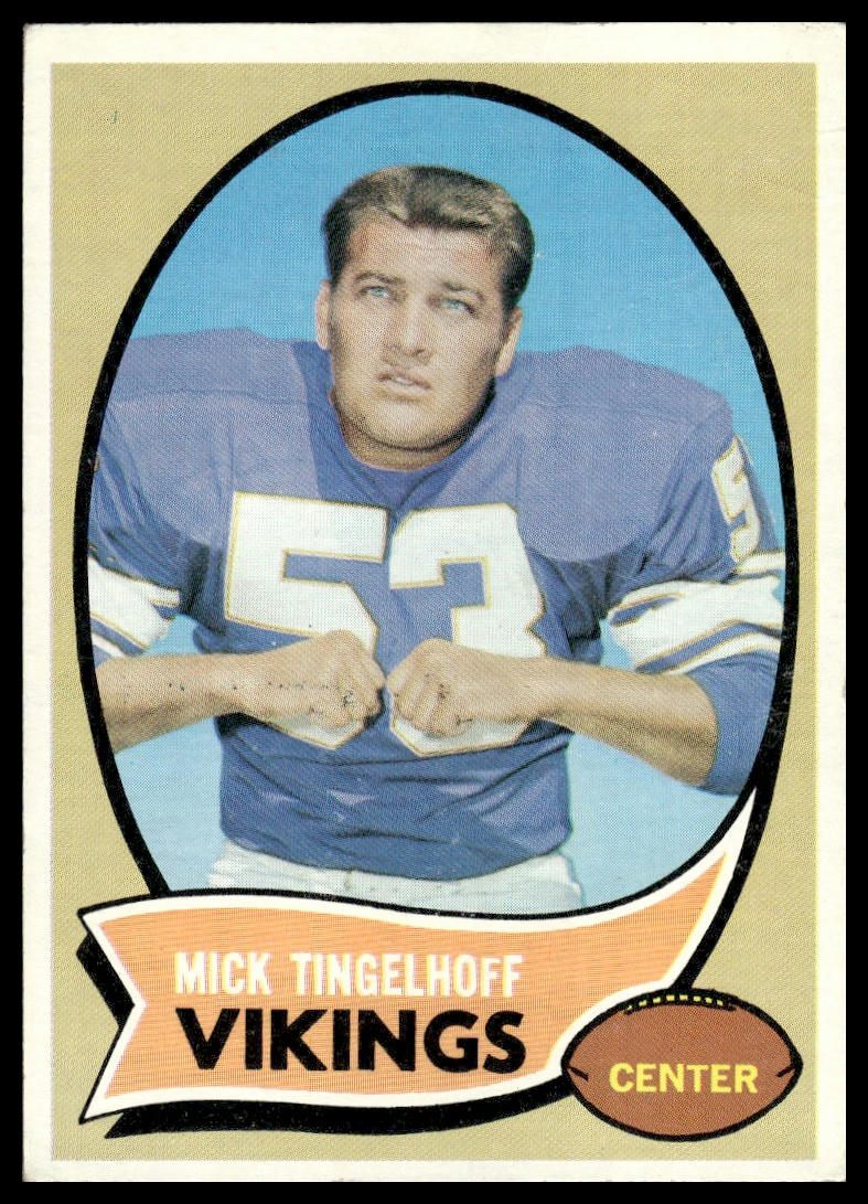 1970 Topps #158 Mick Tingelhoff Minnesota Vikings VG-EX