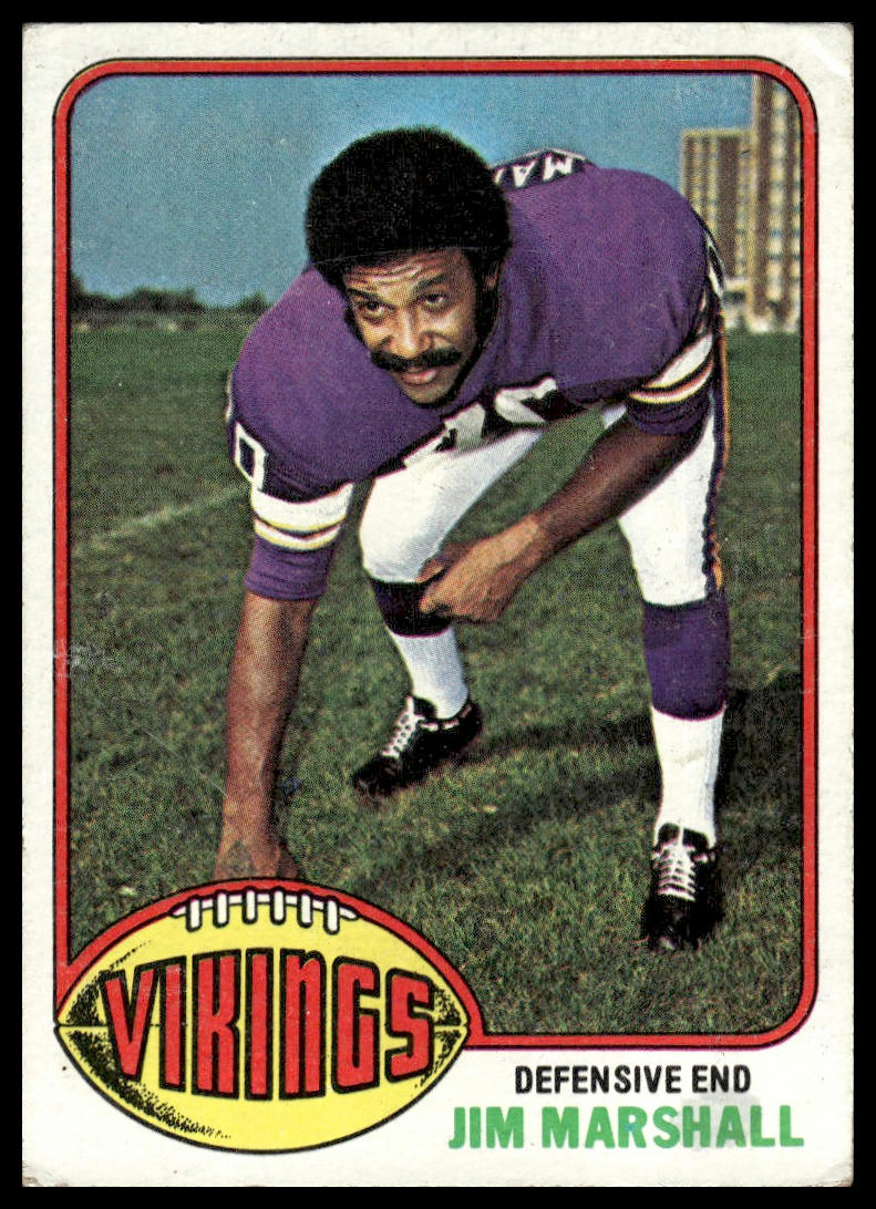 1976 Topps #385 Jim Marshall Minnesota Vikings Very Good