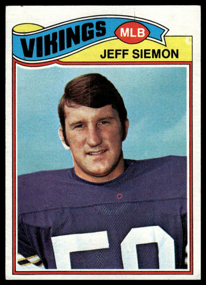 1977 Topps #465 Jeff Siemon Minnesota Vikings VG-EX