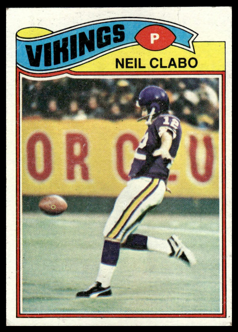 1977 Topps #477 Neil Clabo Minnesota Vikings VG-EX
