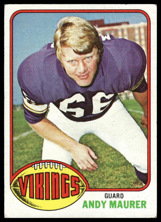 1976 Topps #309 Andy Maurer Minnesota Vikings VG-EX Centered!