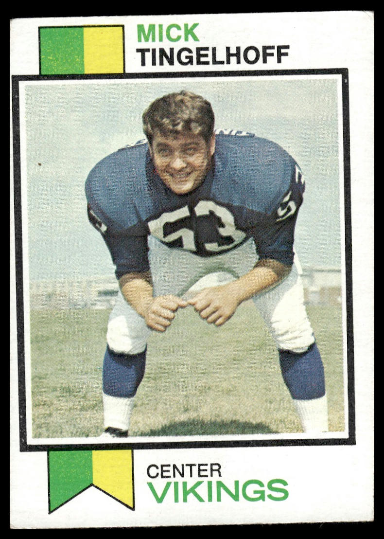 1973 Topps #492 Mick Tingelhoff Minnesota Vikings VG
