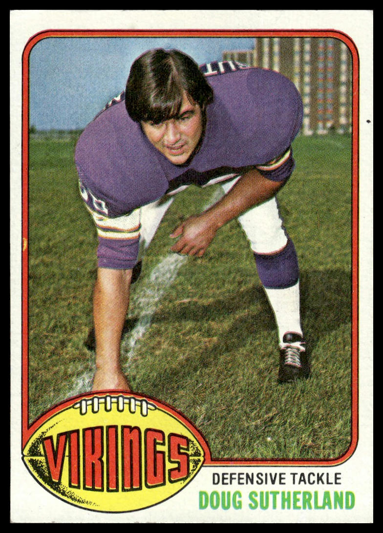 1976 Topps #291 Doug Sutherland Minnesota Vikings Rookie VG-EX Centered