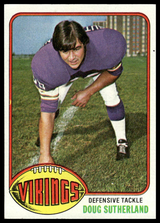 1976 Topps #291 Doug Sutherland Minnesota Vikings Rookie VG-EX Centered
