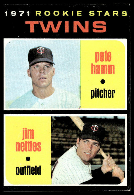 1971 Topps #74 Rookie Stars (Pete Hamm / Jim Nettles) Minnesota Twins EX