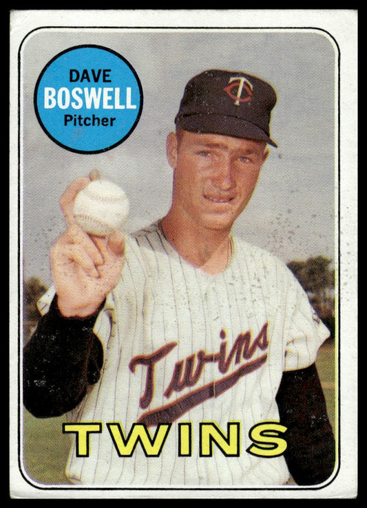 1969 Topps #459 Dave Boswell Minnesota Twins Very Good